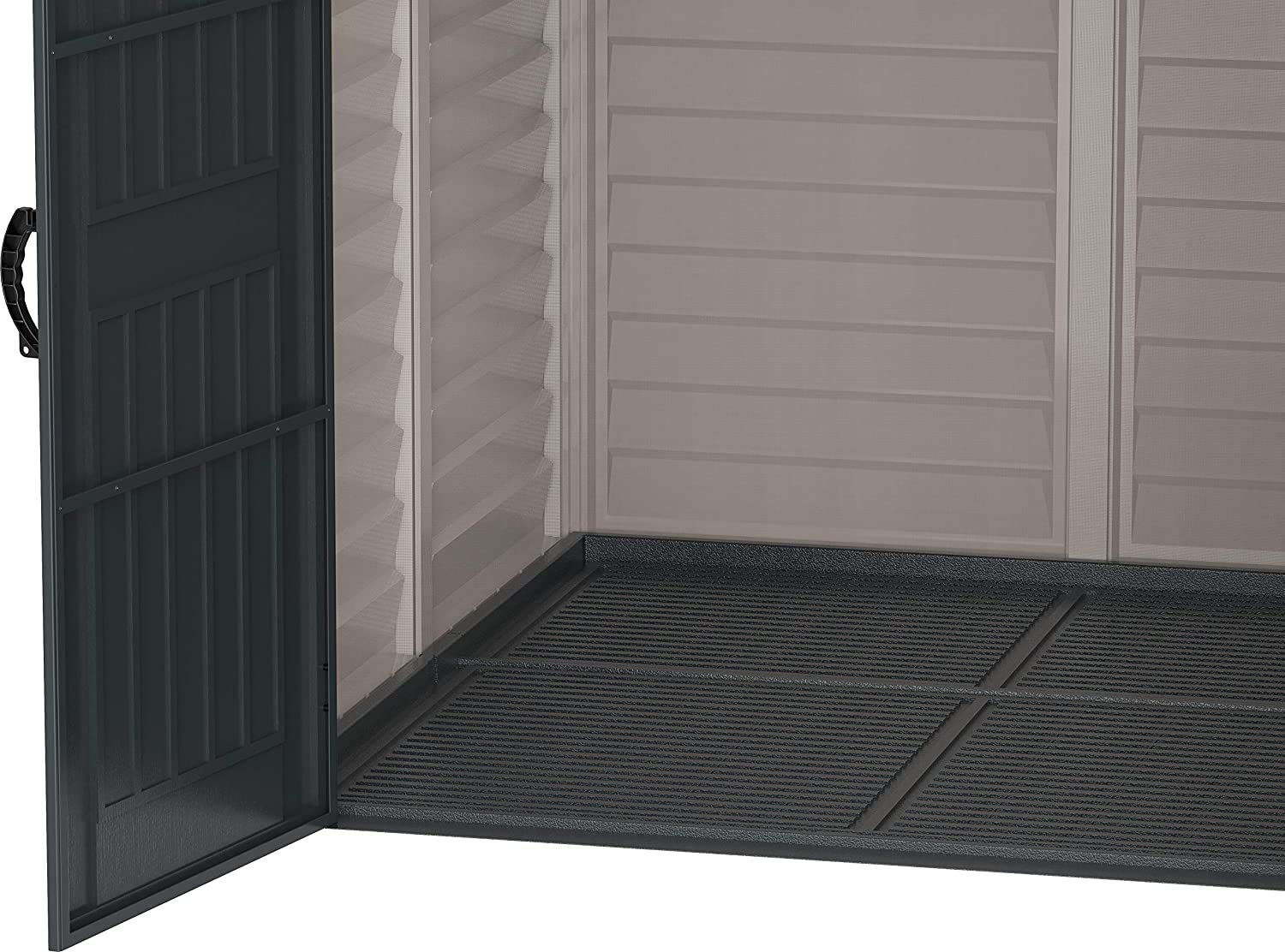 【Storage Shed】6' x 6' PLUS Plastic Garden Shed with Plastic Floor & Fixed Window