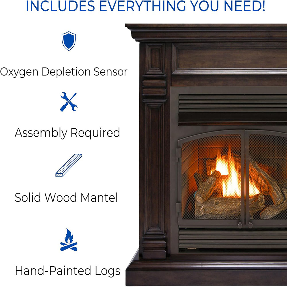 Duluth Forge FDF400T-ZC Dual Fuel Ventless Fireplace