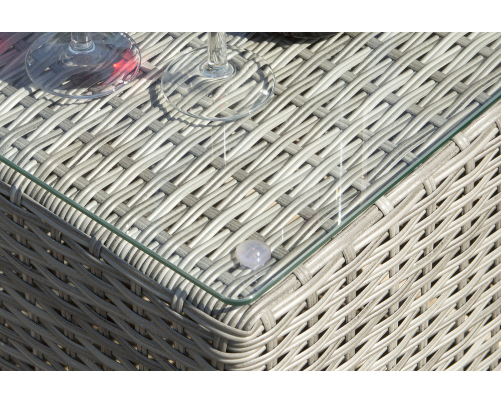 Albury Rattan Reclining Chairs Armchair Set with Side Table & Foot Stools