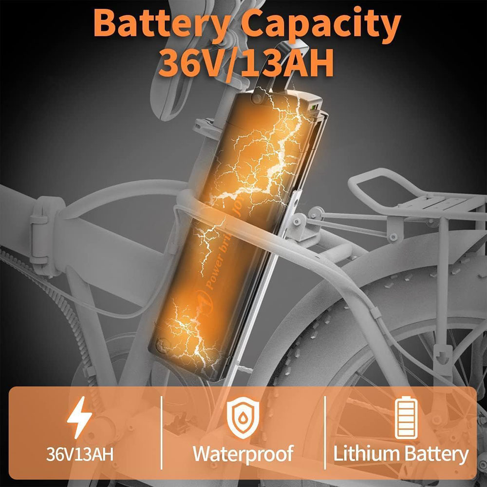 aostirmotor 500W(Peak 550W) Folding Electric Bike for Adults