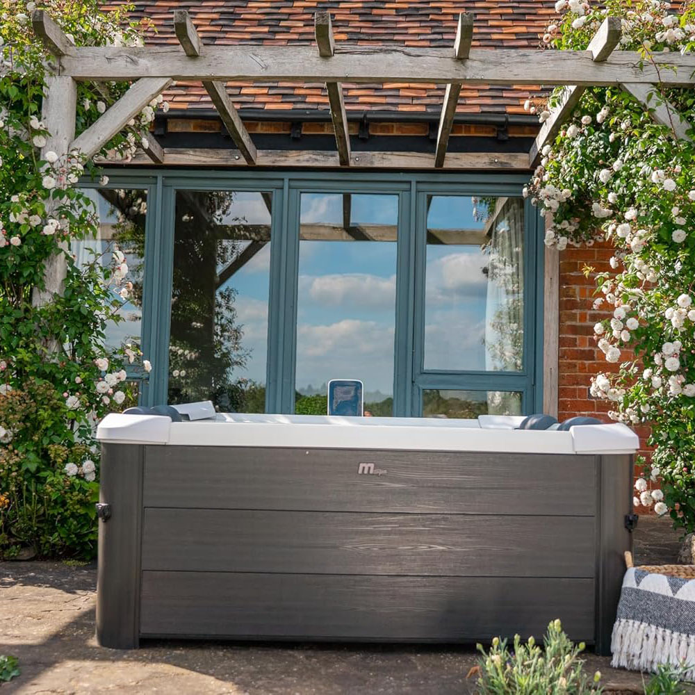 MSpa Oslo Hot Tub with Wi-Fi Control LED Lighting Hydrotherapy Jets and Cover Included