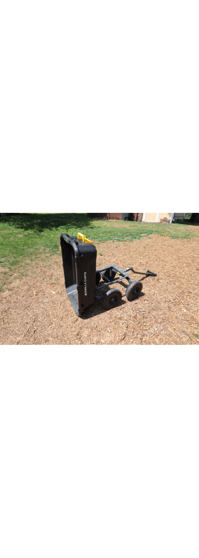 Gorilla Carts 7GCG-NF 7 cu ft heavy duty polyethylene garden tipper with flat-free tyres, black