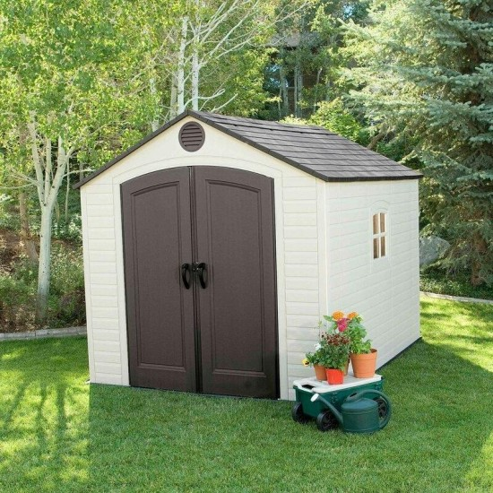 Llfetime 8 Ft. x 10 Ft. HDPE Plastic Shed Desert Sand