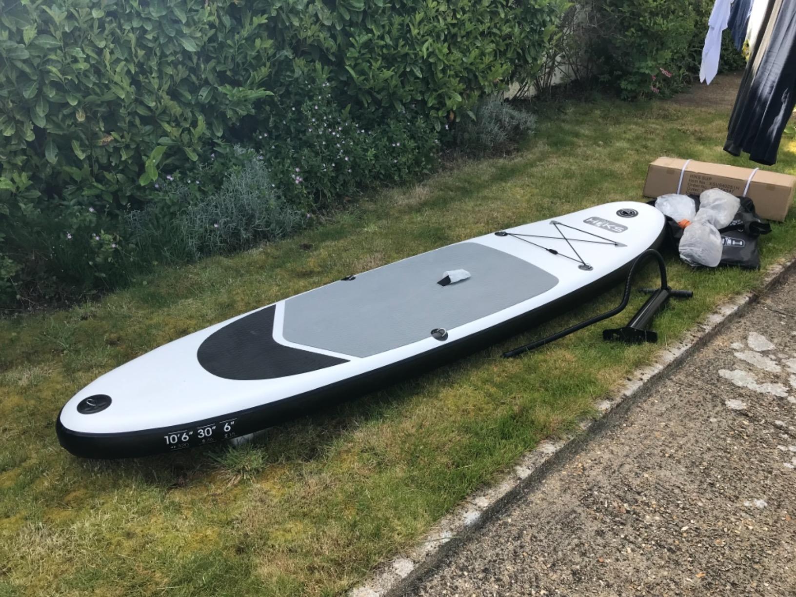 SUP Inflatable Stand Up Paddle Board Set Inc Paddle, Pump, Backpack & Leash