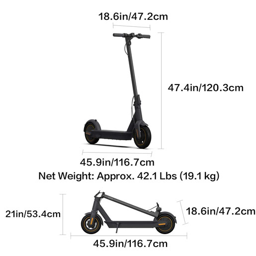 Segway Ninebot MAX Electric Kick Scooter, Max Speed 18.6 MPH, Long-range Battery, Foldable and Portable