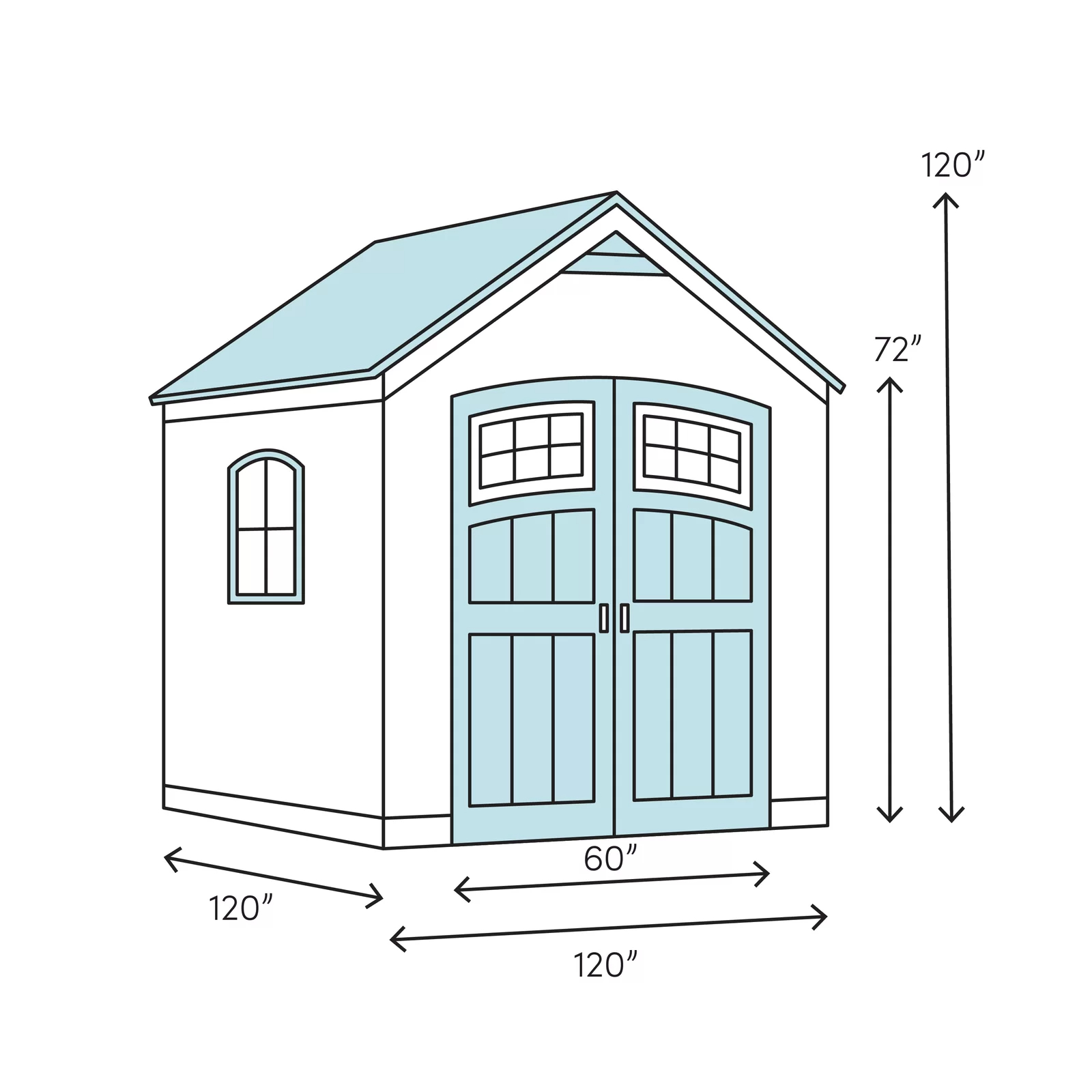 【Storage Shed】Colonial 10 ft. W x 10 ft. D Wooden Storage Shed