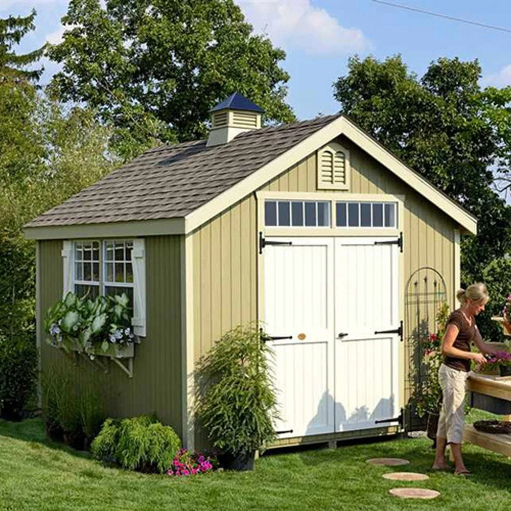 【Storage Shed】Colonial Williamsburg 10 ft. W x 16 ft. D Solid & Manufactured Wood Storage Shed
